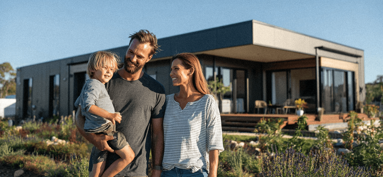 Oly Homes Contact us - australian family enjoying their new modular home